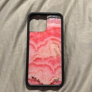 pink marble wildflower iphone 12 max pro case